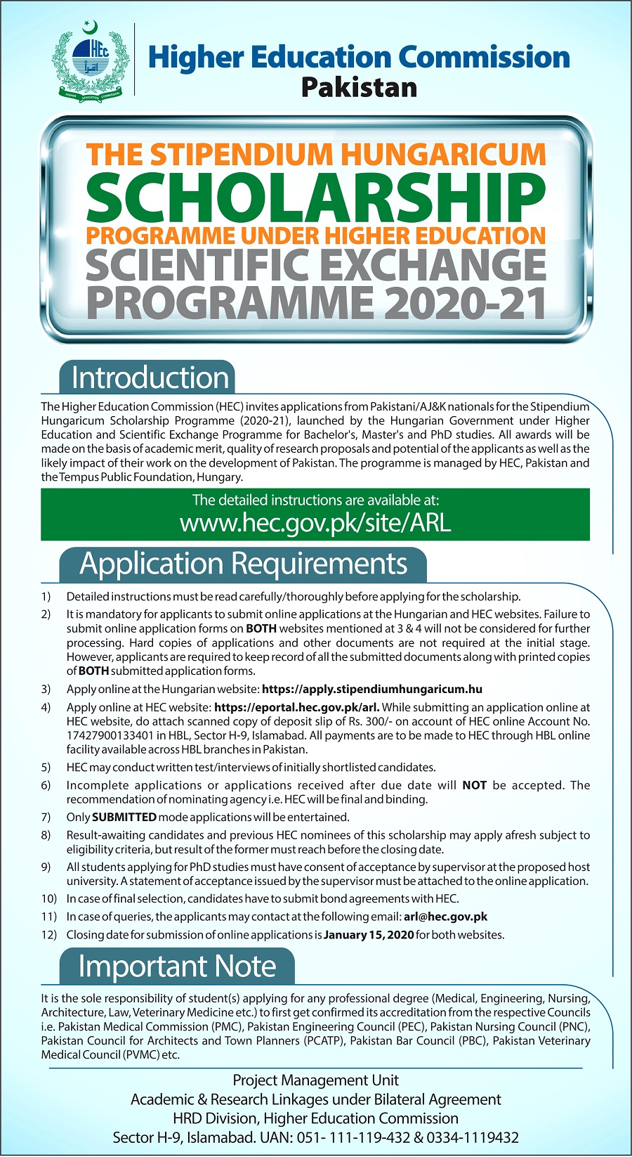 Hec Announced The Hungarian Stipendium Hungaricum Scholarships For The ...